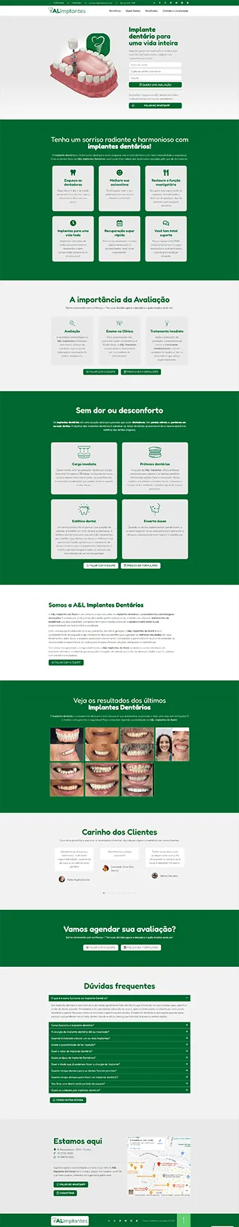 Site A&L Implantes — Site saúde desenvolvido pela Agência Alexandre Koch