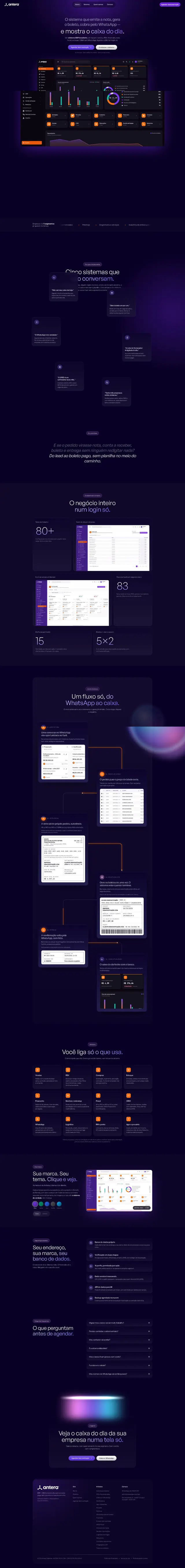 Site Antera desenvolvido pela Agência Alexandre Koch, de Avaré-SP