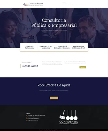 Site Confidentia — Site institucional desenvolvido pela Agência Alexandre Koch