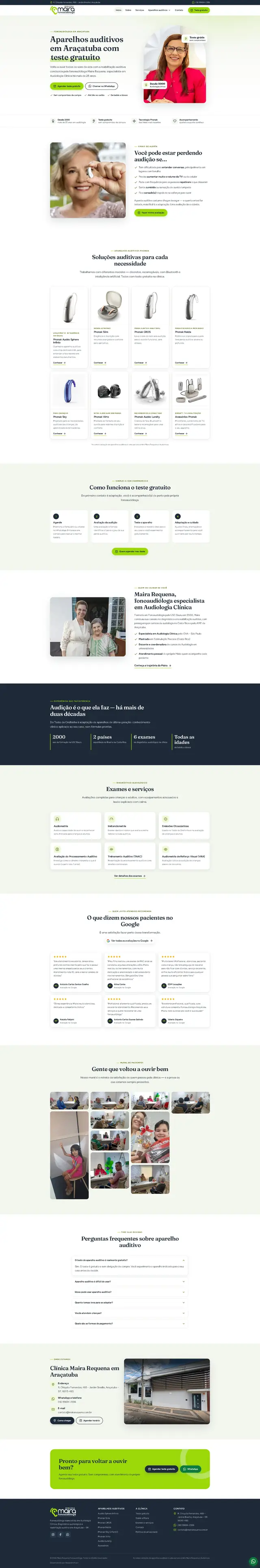 Site Maíra Requena desenvolvido pela Agência Alexandre Koch, de Avaré-SP