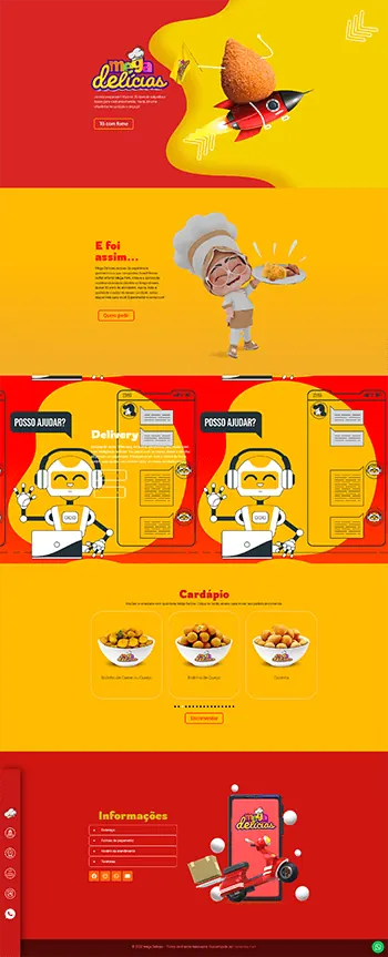 Site Mega Delícias — Site gastronomia desenvolvido pela Agência Alexandre Koch