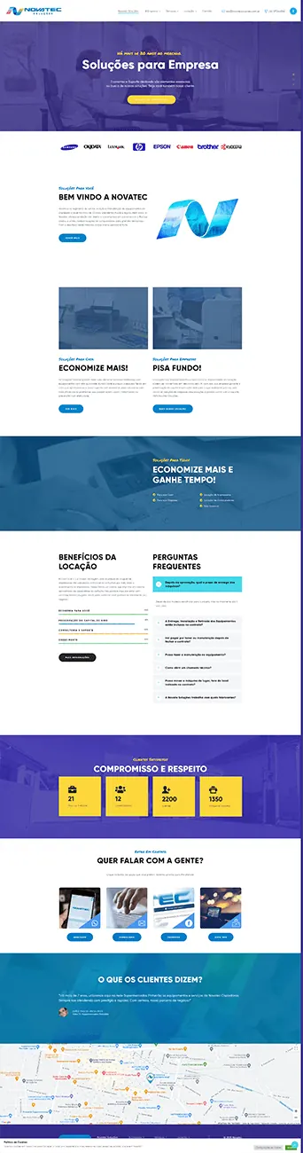 Site Novatec Soluções — Site institucional desenvolvido pela Agência Alexandre Koch