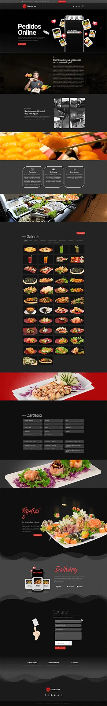 Site Restaurante Oriental Mix — Site gastronomia desenvolvido pela Agência Alexandre Koch