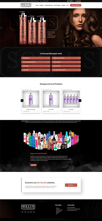 Site Sollus Professional — Site de produto desenvolvido pela Agência Alexandre Koch